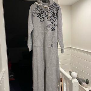 Cozy sweatshirt one piece sweatsuit!  What?!